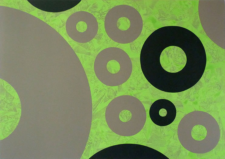HELLGRÜN I,  Acryl auf Nessel, 120 cm x 170 cm, 2011