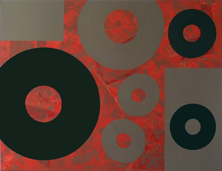ROT I, 2011, Acryl auf Nessel, 100 cm x 130 cm