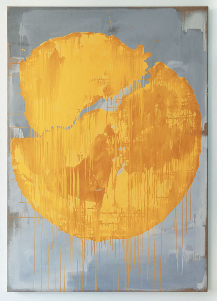 PFANNEKUCHEN I,  Acryl auf Leinwand, 220 cm x 155 cm, 2014