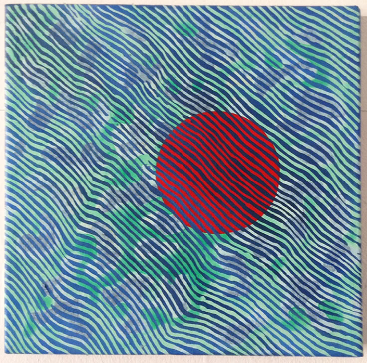 ROTER MOND I,  Acryl auf Leinwand, 25 cm x 25 cm, 2017  
