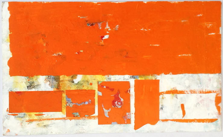 ORANGE II, 2013,  Acryl auf Karton, 47 cm x 79 cm