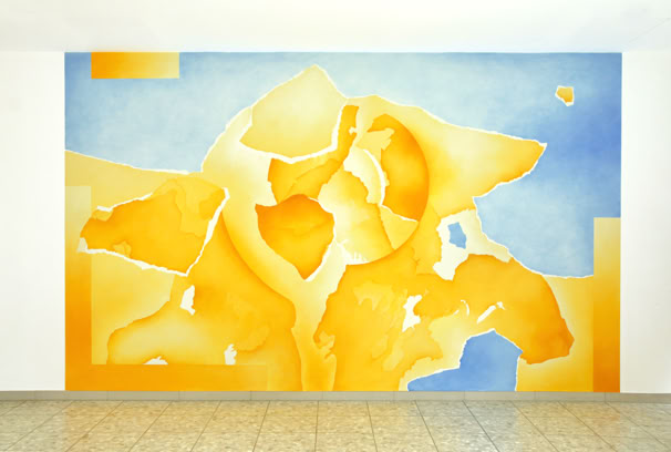 Klinikum auf dem Winterberg, Saarbrücken. Wandbild: Secco-Malerei. 