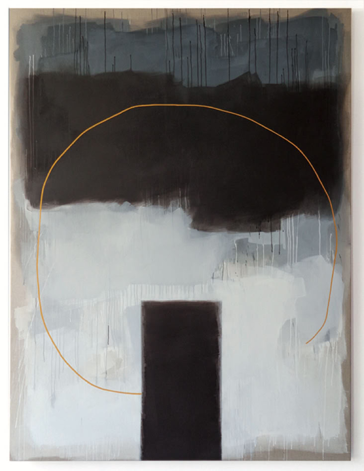 GROSSER KREIS I,  Acryl auf Leinwand, 220 cm x 169 cm, 2014